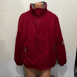 Eddie Bauer XL Red Goose Down Weather Edge Winter Puffer Jacket